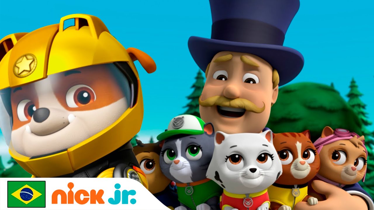 Patrulha Canina | Os Moto Filhotes resgatam os gatinhos | Nick Jr. em ...