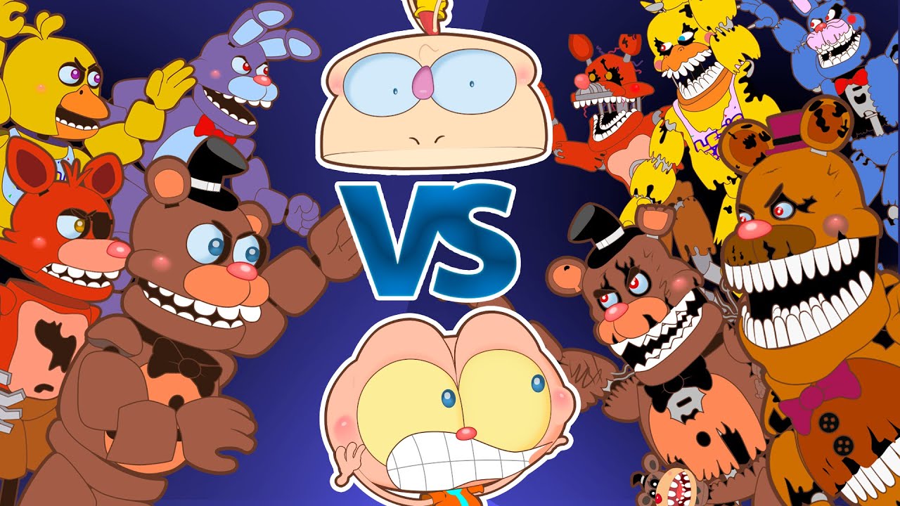 Mongo e Drongo em FNAF 1 Contra FNAF 4 – Five Nights at Freddy's em ...
