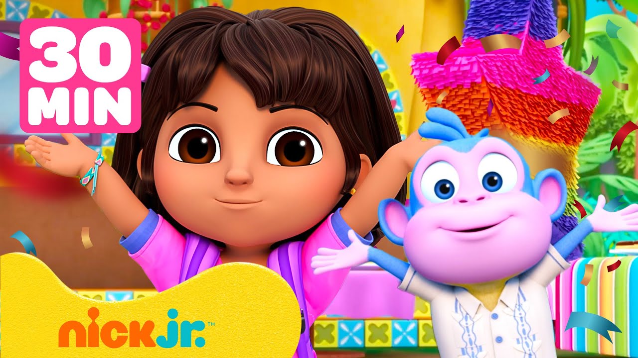 Dora | Maratona de Festa com Dora e Botas! 💗 30 Minutos | Nick Jr. em ...