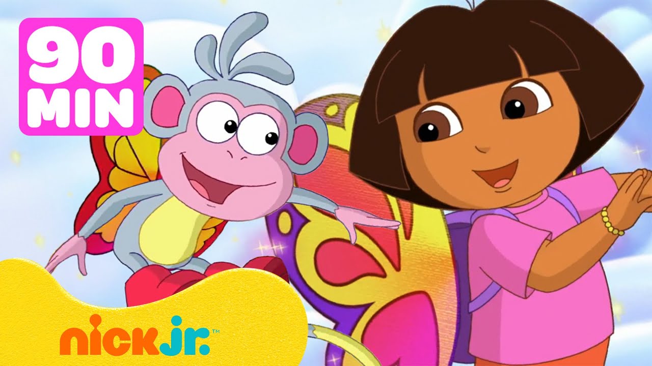 Dora the Explorer | Maratona de Festa à Fantasia com Dora & Botas! 🦋 90 ...