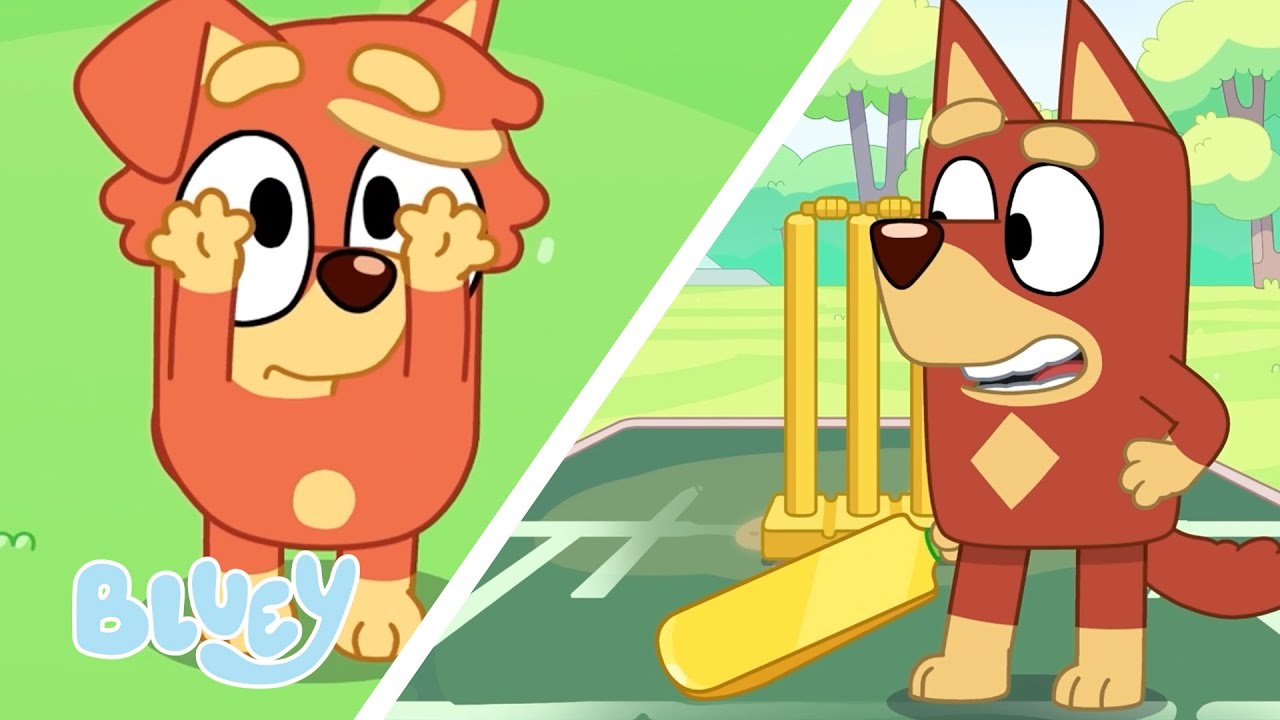 Rusty Ajuda a Irmã a Pegar a Bola! 🏏 | Momento Fofo Bluey 💕 | Bluey ...